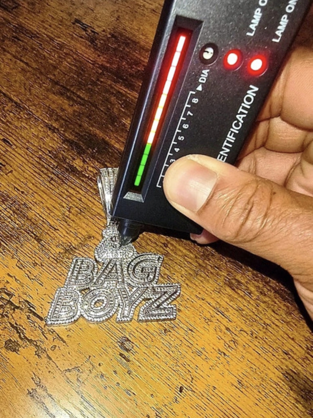 Bag Boyz Money Bag Moissanite Iced Out Pendant Silver (Not . 925)